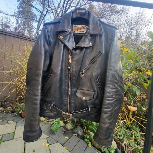 Vintage Schott Perfecto Leather Jacket size 40 - Picture 1 of 16
